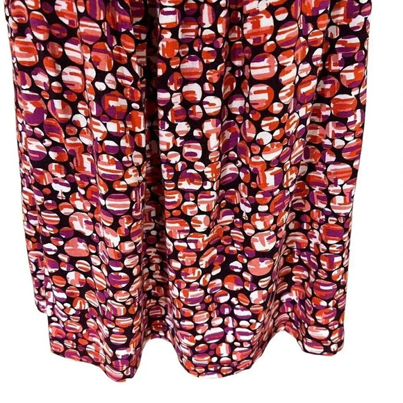 New York & Company Geometric Circle Pattern Spaghetti Strap Top Pleated XL Tank - Picture 6 of 8